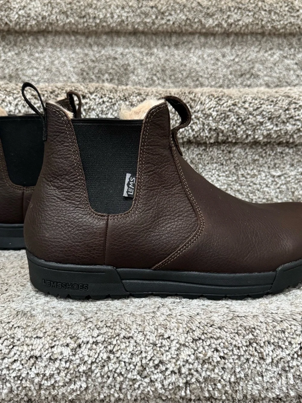 Lems Chelsea Boot Tuff Waterproof Boots Dark Roast Men’s Sz 11/Women’s Sz 12.5